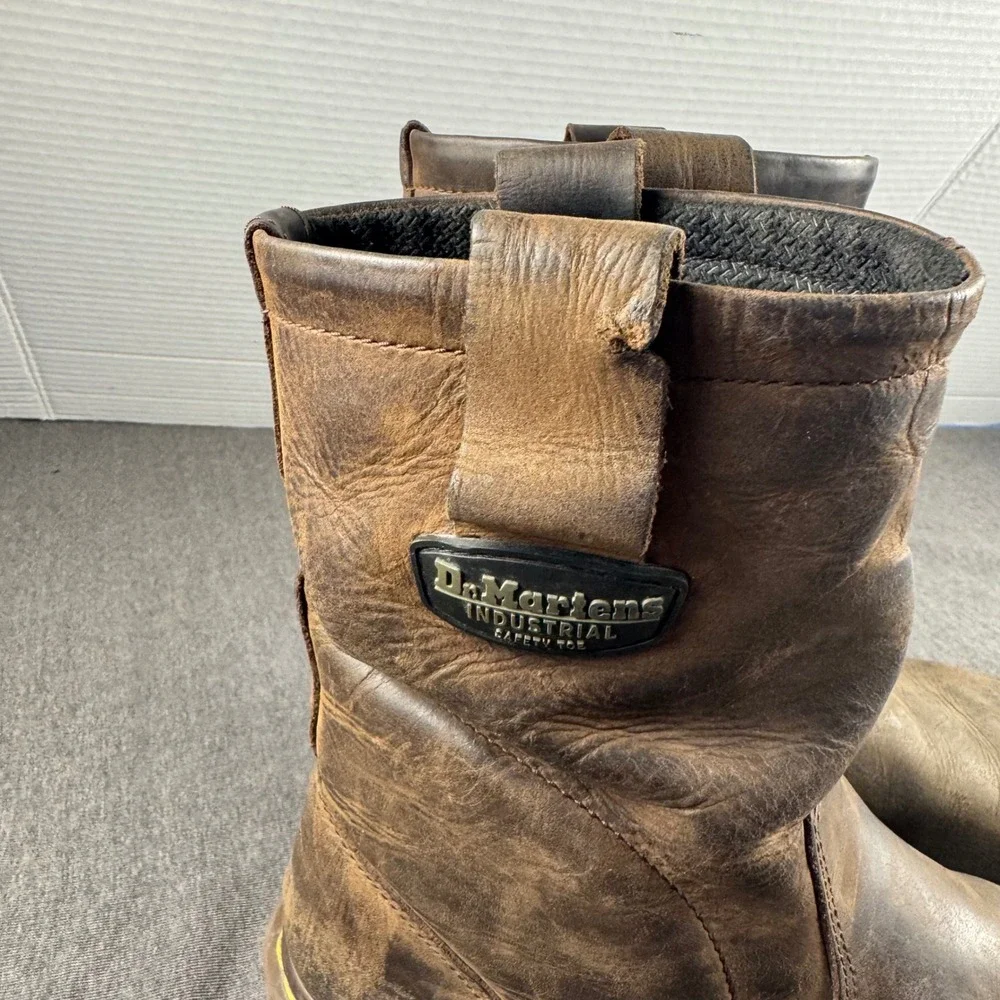 Dr. Martens Industrial Mens Steel Toe Brown Leather Work Boots 80/SAF/W Size 9